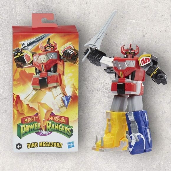 Power Rangers Mighty Morphin' Dino Megazord - Retro 7" Action Figure - VHS Style - Picture 2 of 3